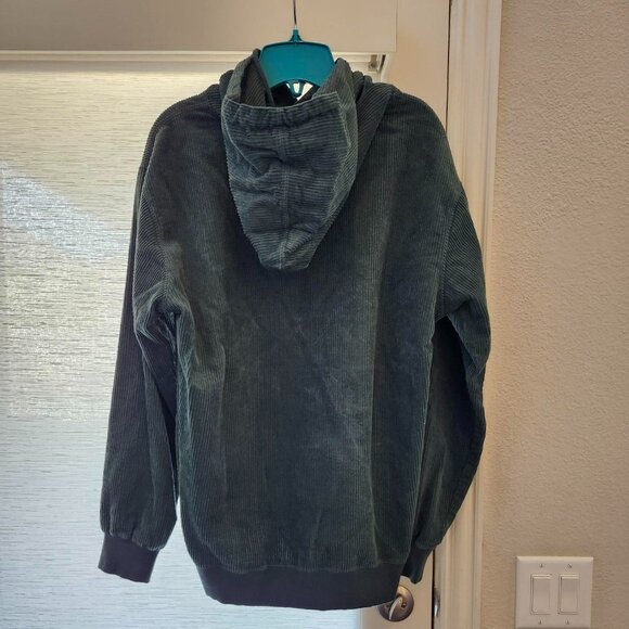 Krooked Skateboarding Green Corduroy Hoodie - Picture 4 of 5